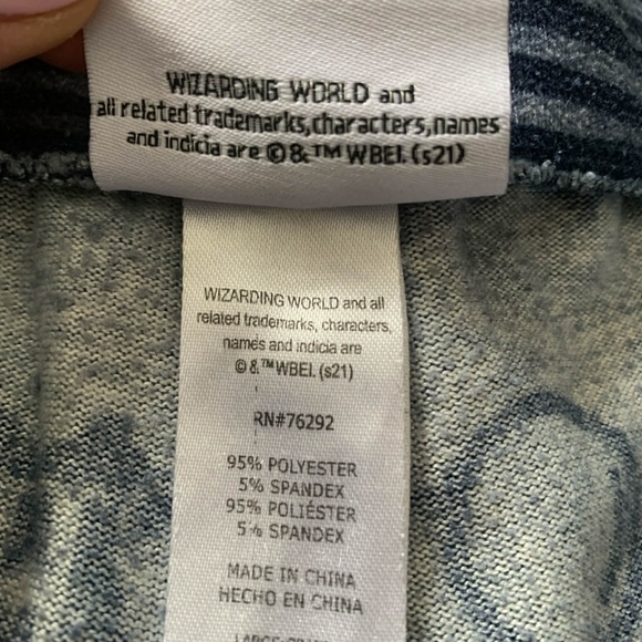 Wizarding World Harry Potter Jogger Pajama Pants L Blue H Glasses - Picture 5 of 7